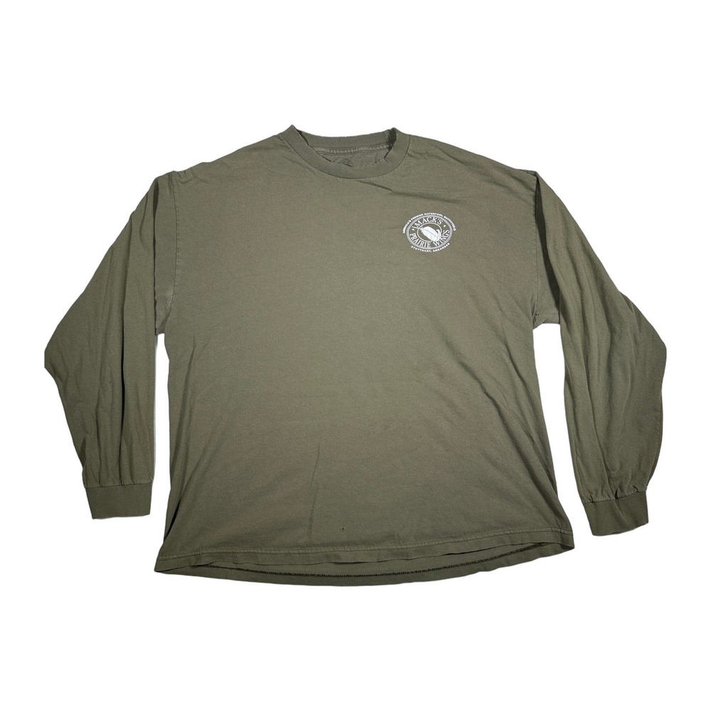 Macks Prairie Wings Long Sleeve Shirt XXL Olive Green Click Click Boom Duck Hunt